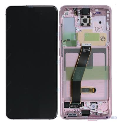 Samsung Galaxy S20 (SM-G980F) Pembe Servis Ekran Çıtalı görsel 2
