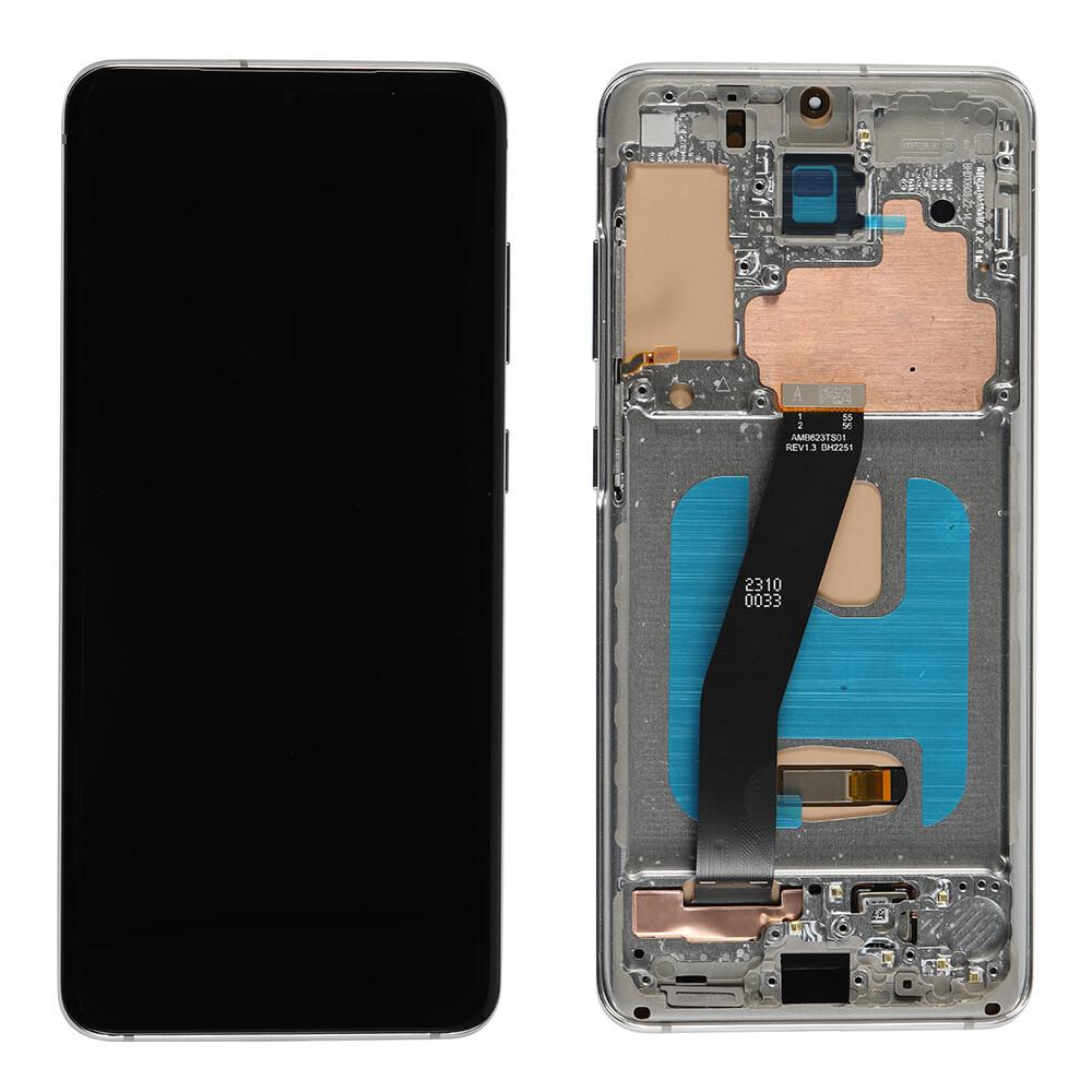 Samsung Galaxy S20 (SM-G980F) Beyaz Servis Ekran Çıtalı görsel 2
