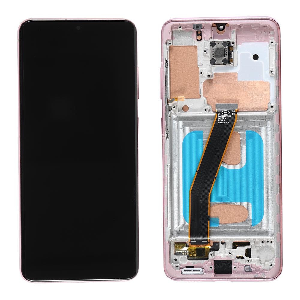 Samsung Galaxy S20 (SM-G980F) Pembe Servis Ekran Çıtalı